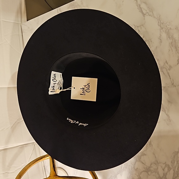 LACK OF COLOR THE GROVE BLACK FEDORA HAT SIZE 57CM (M) - Picture 13 of 15